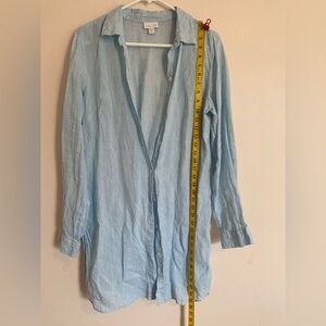 Light Blue women Shirt Linen